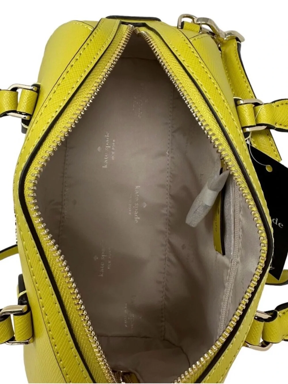 kate spade Yellow Saffiano Leather Dome Satchel